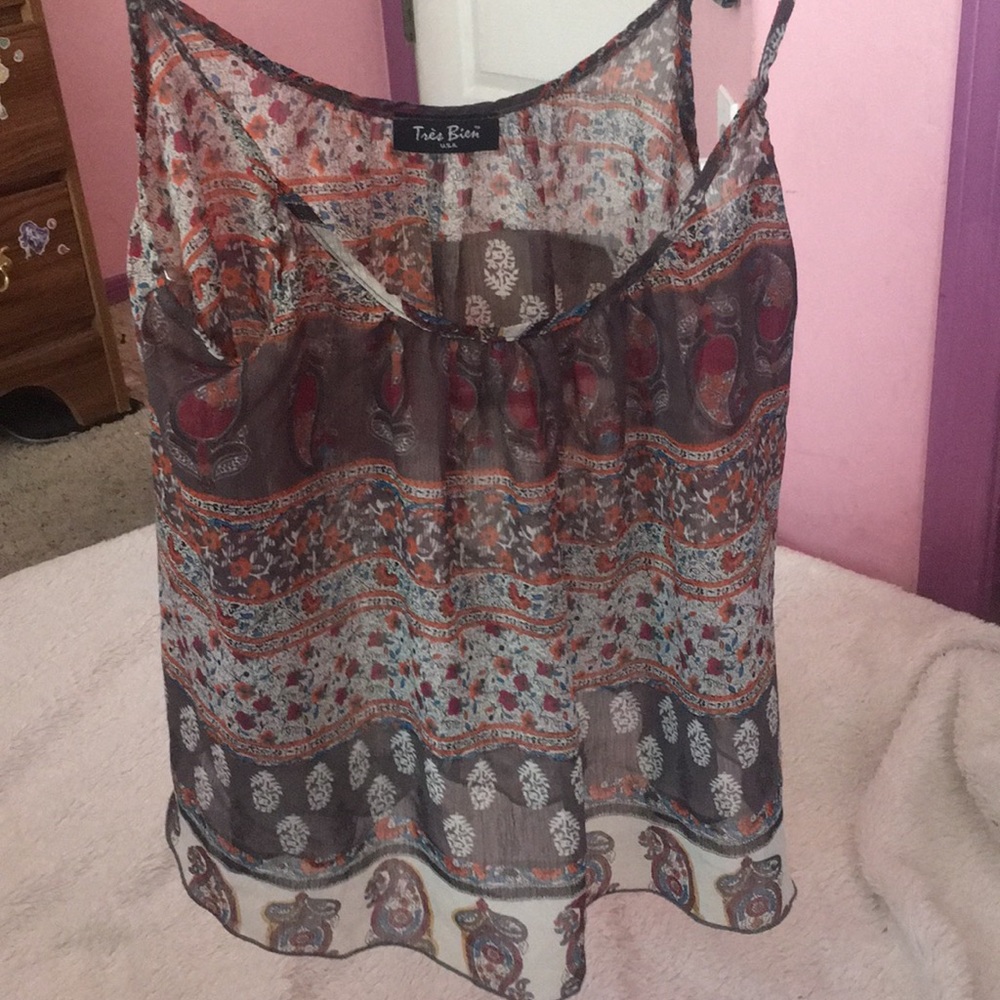 Bohemian style tank top s/m